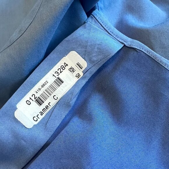 Ermenegildo Zegna Button-Down Dress Shirt Long Sleeve 100% Cotton Size 43 17 - Picture 12 of 13